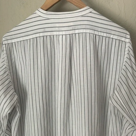 NILI LOTAN Loria Tunic Shirt Dress WITH ORIGINAL TAG Linen Cotton Stripe Size M - Picture 10 of 16